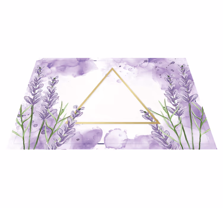 Digital lavendel trekant moderne vinyl teppe - Tenstickers