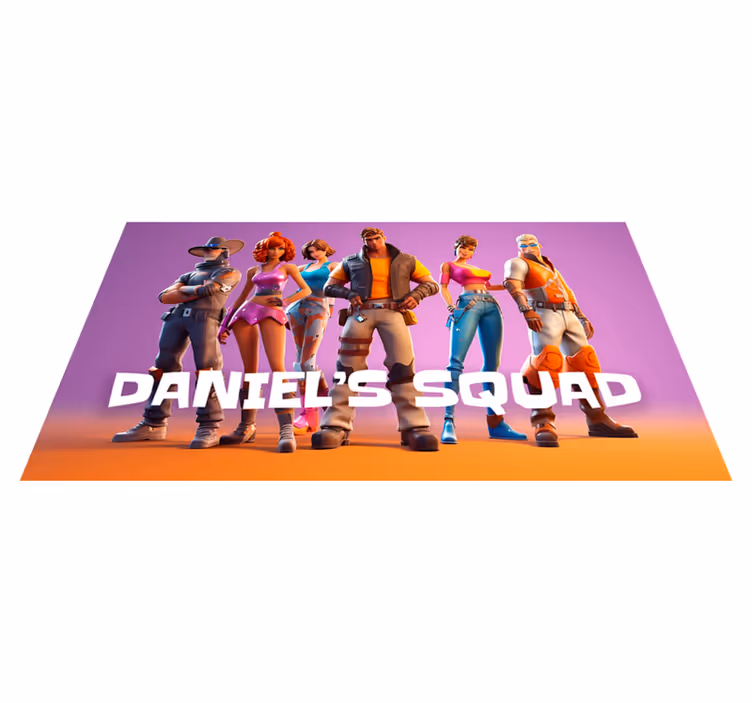 En gjeng med figurer soveroms vinylteppe - Tenstickers