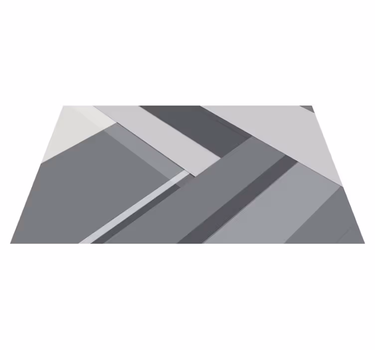 Geometrisk grå kontor vinylteppe - Tenstickers