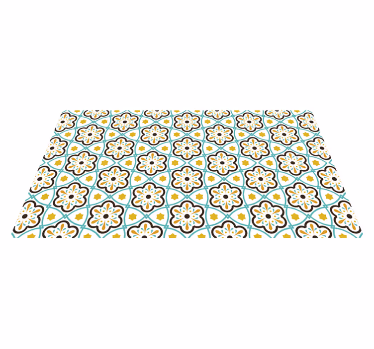 Mønster inspirert av blomster hydrauliske vinylteppe - Tenstickers