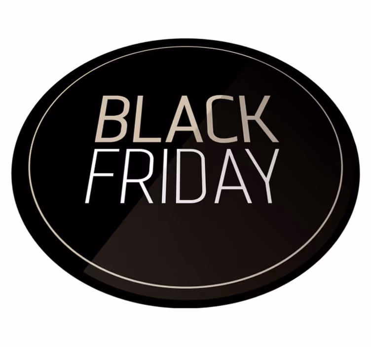 Runde Black Friday runde vinylteppe - Tenstickers