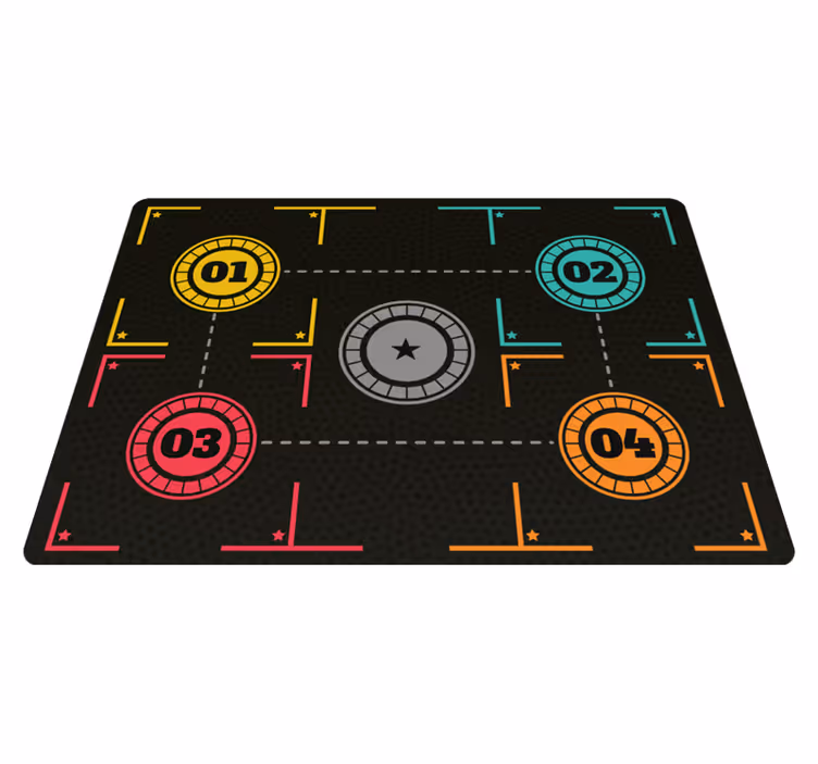 Basketball trening rektangulære vinylteppe - Tenstickers