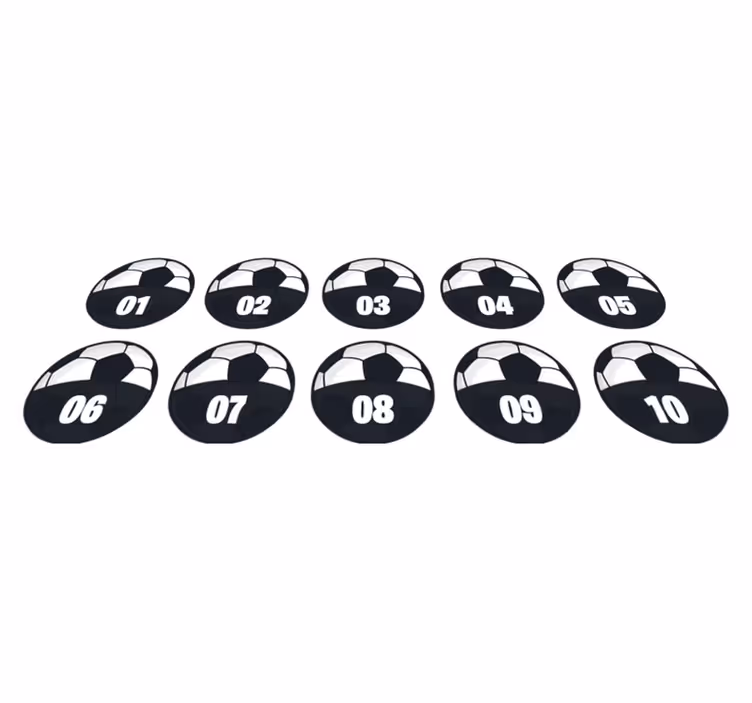 Treningspakke for fotball ungdom vinyl teppe - Tenstickers