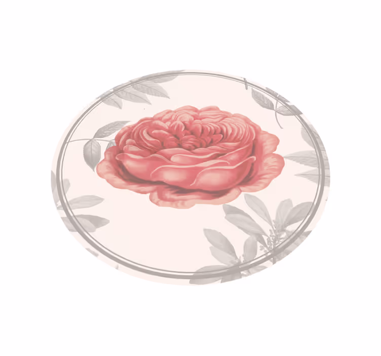 Rosa rose stue vinylteppe - Tenstickers