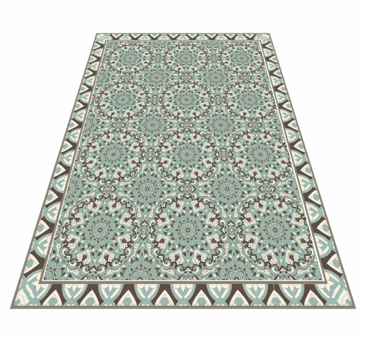 Floral flis mønster spiseroms vinylteppe - Tenstickers