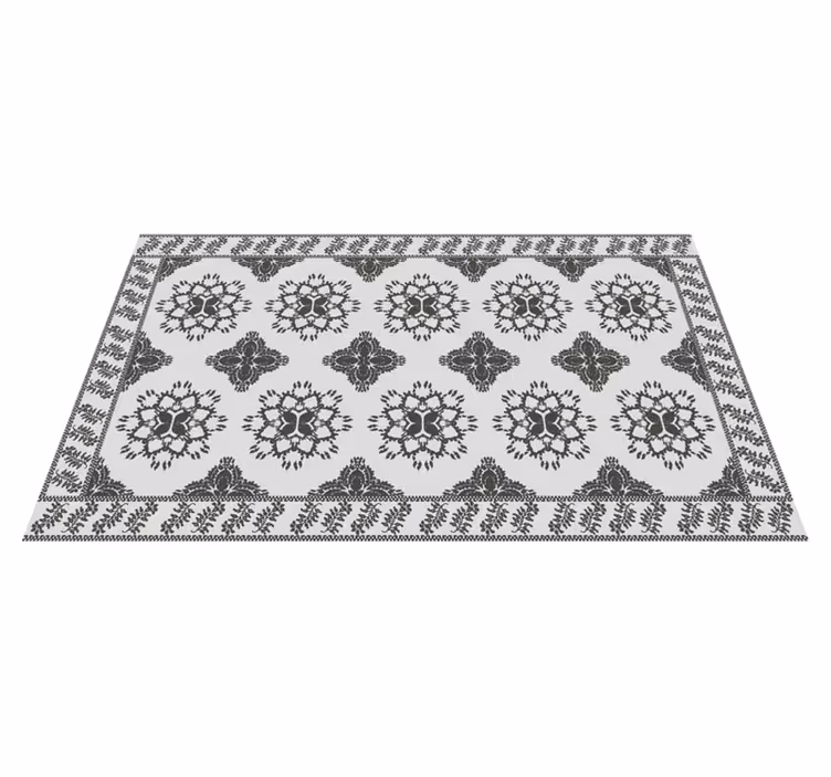 Floral vintage design spiseroms vinylteppe - Tenstickers