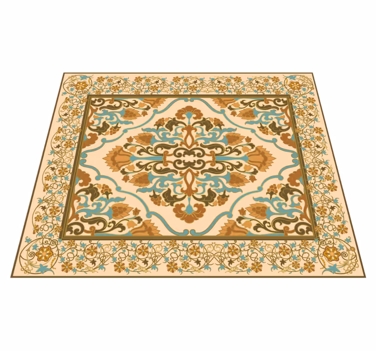 Mandala beige design spiseroms vinylteppe - Tenstickers
