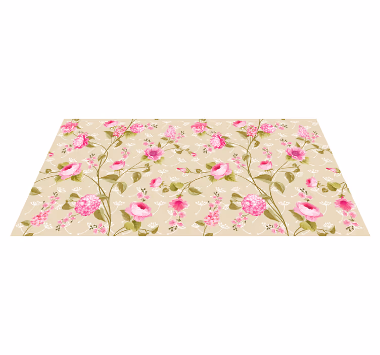 Floral mønstret overflate blomst vinyltepper - Tenstickers