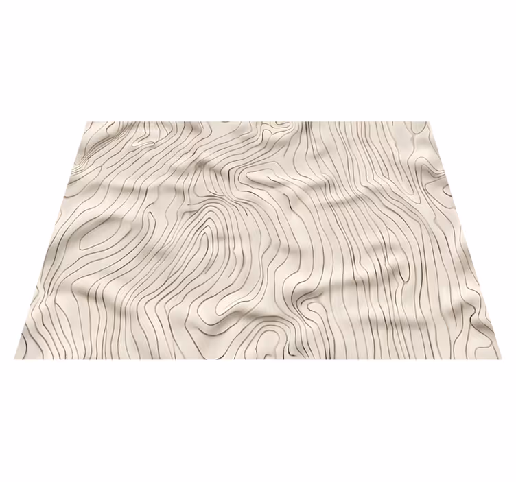 Abstrakte linjer vinyl teppe beige - Tenstickers