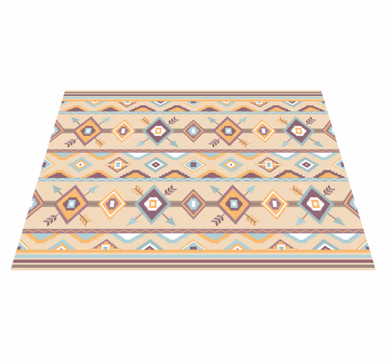 Etnisk berber vinyl teppe beige - Tenstickers