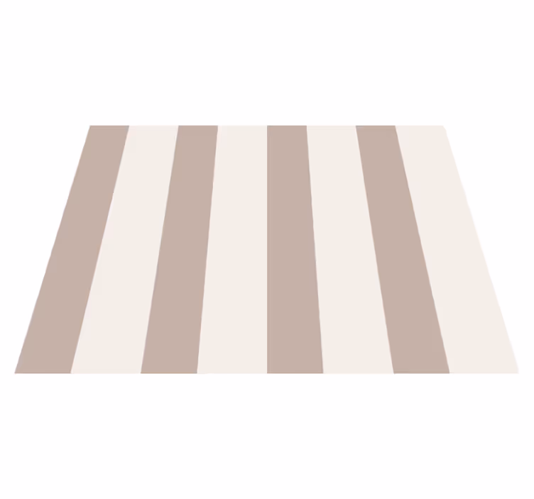 Striper vinyl teppe beige - Tenstickers