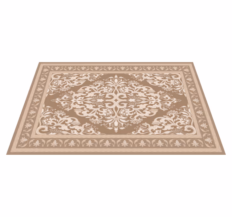 Orientalsk design vinyl teppe beige - Tenstickers