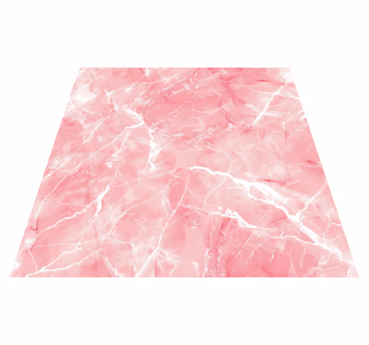 Rosa pastellfarge marmor vinylteppe - Tenstickers