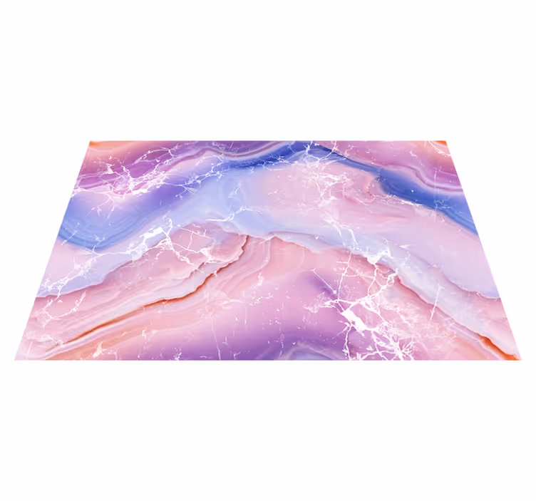 Lilla og rosa nyanser marmor vinylteppe - Tenstickers