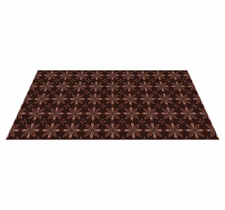 Geometrisk floral symmetri vinyl teppe mottak - Tenstickers