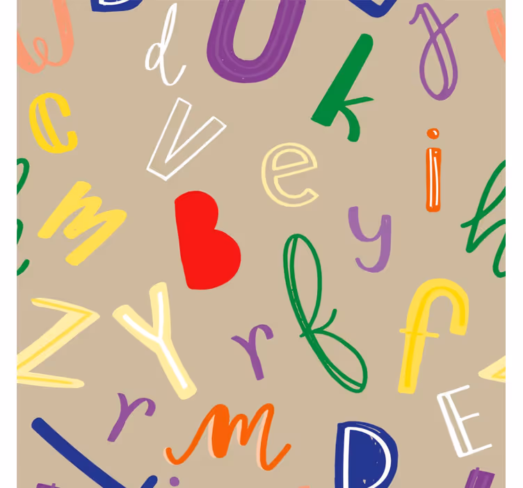 Fargerikt alfabet tapet bokstaver - Tenstickers