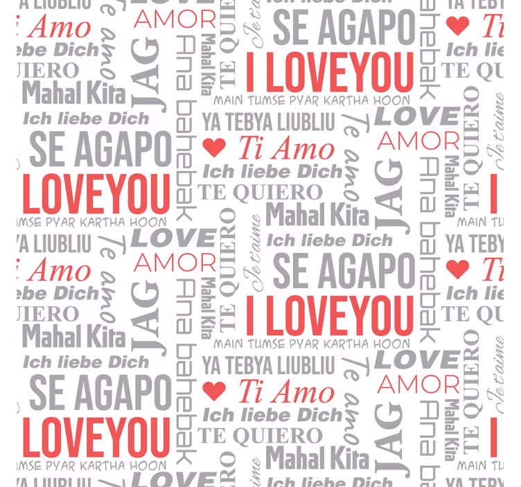 i love you forskjellige språk tapet bokstaver - Tenstickers