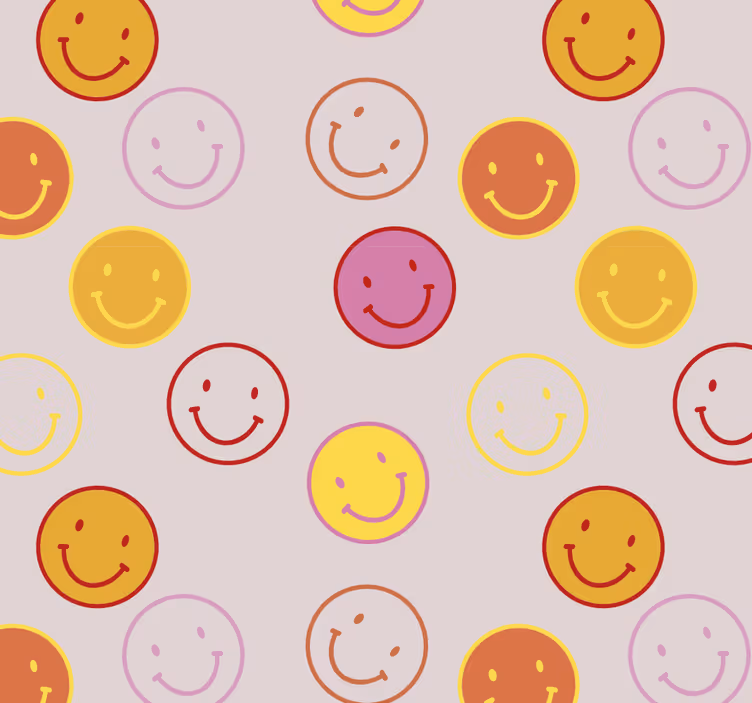 Smilefjesmønster tapet tilpasset - Tenstickers