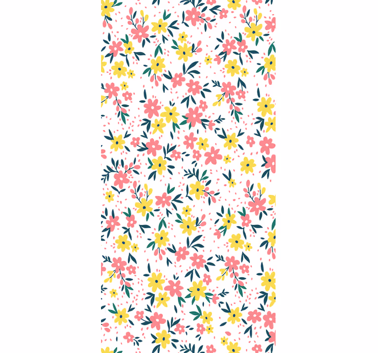 Fargerikt stilig mønster tapet blomster - Tenstickers