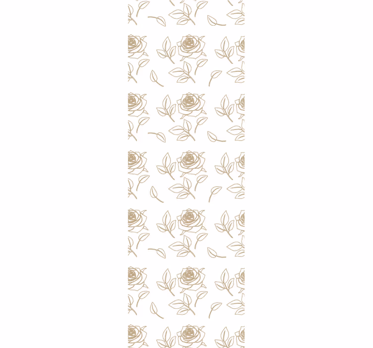 Elegante rosemønstre tapet blomster - Tenstickers