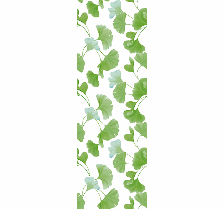 Frodige grønne blader tapet blomster - Tenstickers
