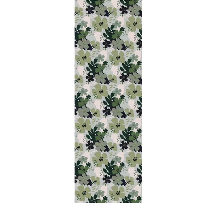 Frodig grønt motiv tapet blomster - Tenstickers