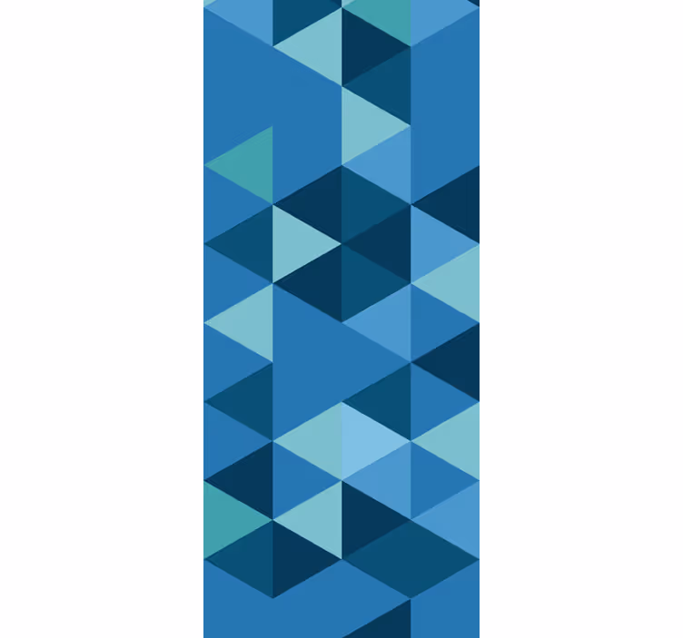 Blå små figurer tapet geometriske former - Tenstickers