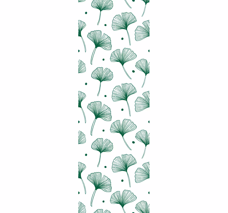 Ginkgo verde elegant tapet grønne blader - Tenstickers