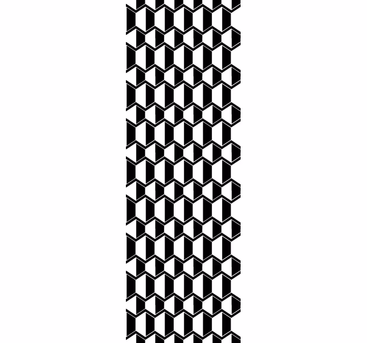 3d kubisk mønster tapet geometriske former - Tenstickers