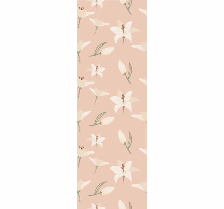 Beige delikat blomstermotiv tapet blomster - Tenstickers