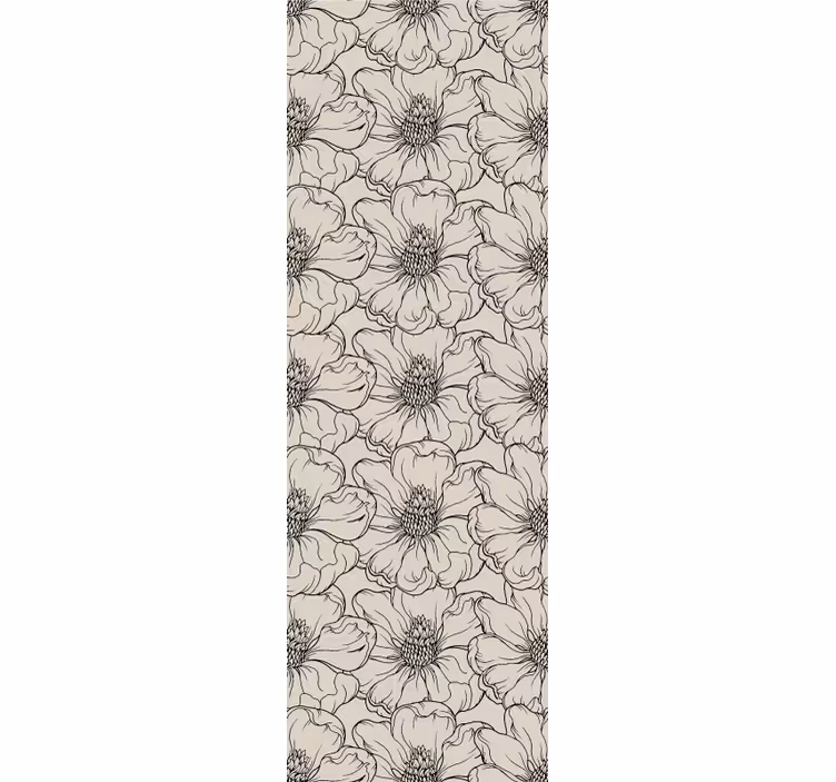 Elegant blomstermønster tapet stue - Tenstickers