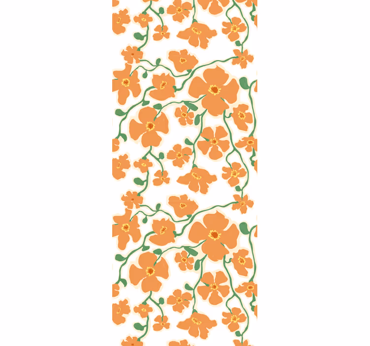 Tapet blomster i blomstrende design - Tenstickers