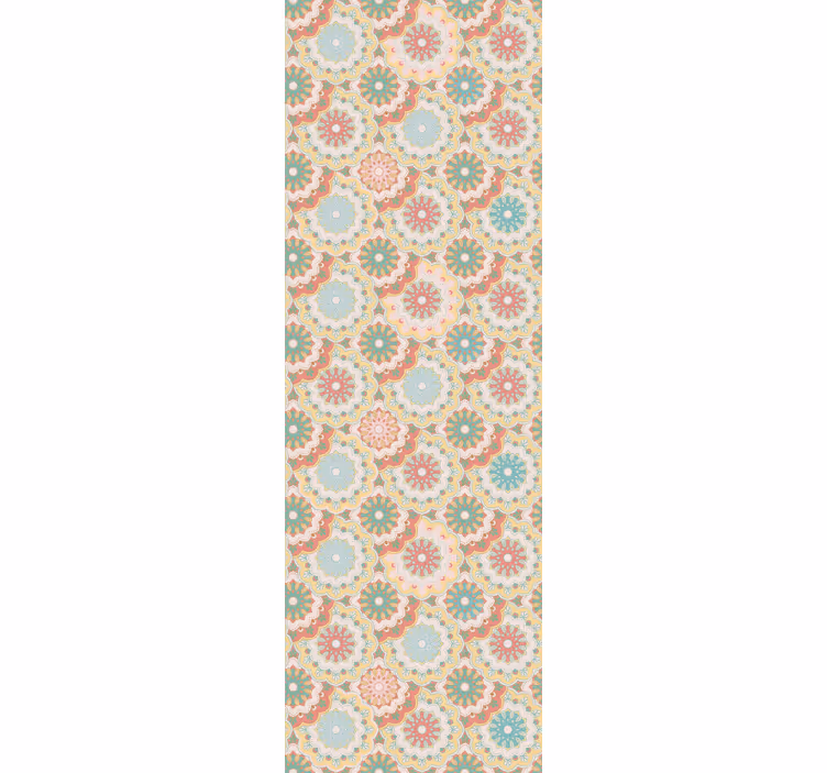 Utsmykket sirkulær design tapet blomste - Tenstickers