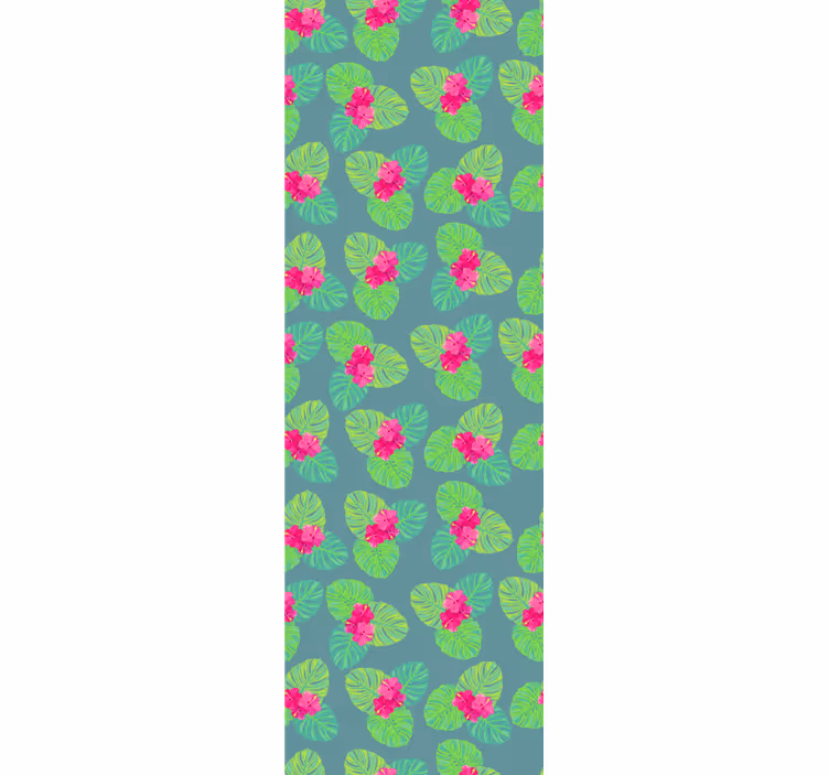 Eksotiske blomstrende blader tapet blomster - Tenstickers