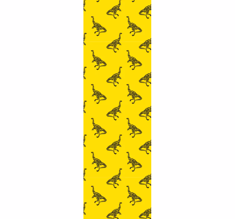 Gult eventyr dinosaur tapet - Tenstickers