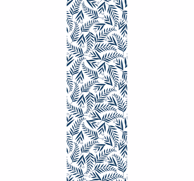Grått botanisk motiv tapet grønne blader - Tenstickers