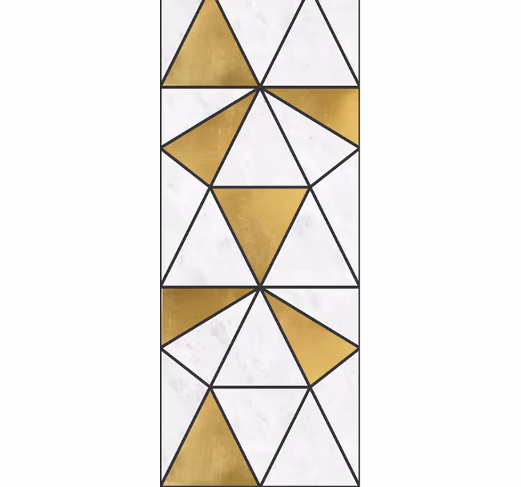 Geometriske marmorfasetter tapet trekant - Tenstickers
