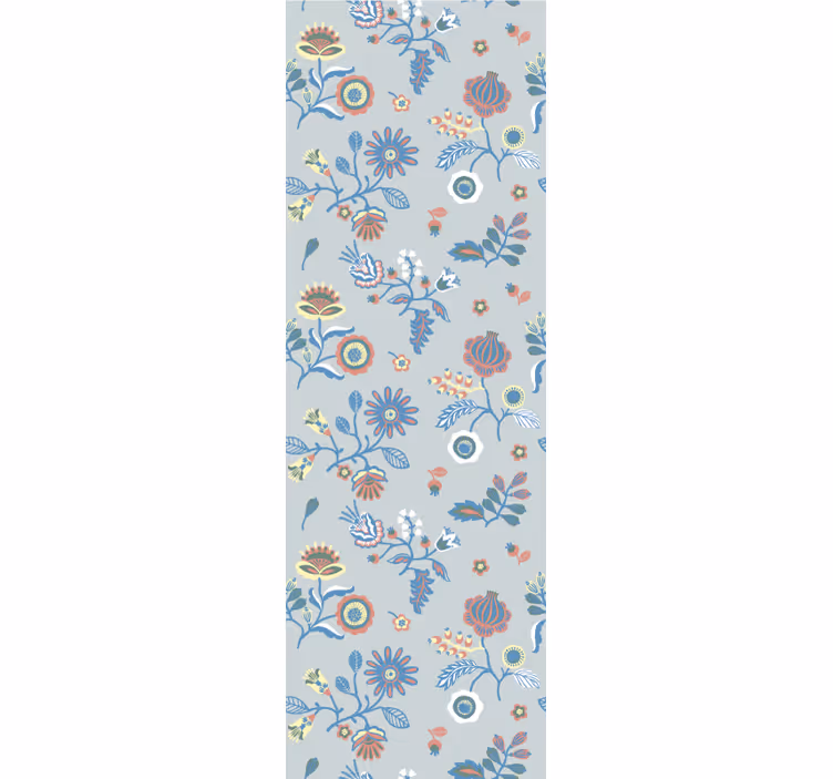 Illustrativ blomstringsdesign tapet blomster - Tenstickers