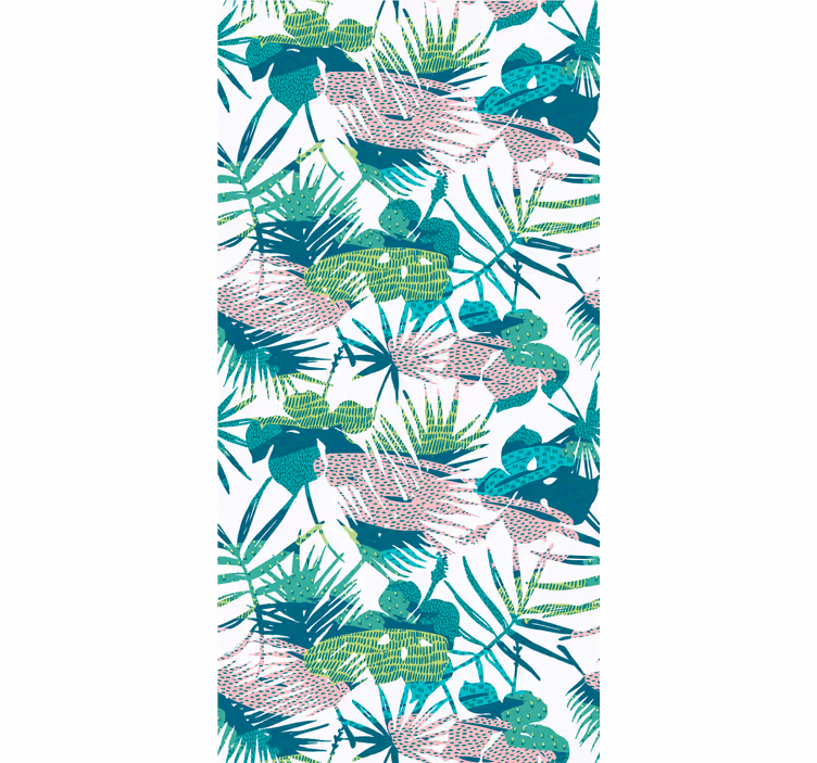Botaniske bladsprengning tapet jungel - Tenstickers