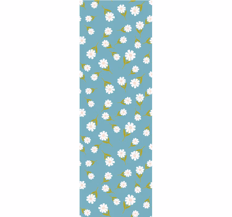 Turkis tusenfryd scatter tapet blomster - Tenstickers
