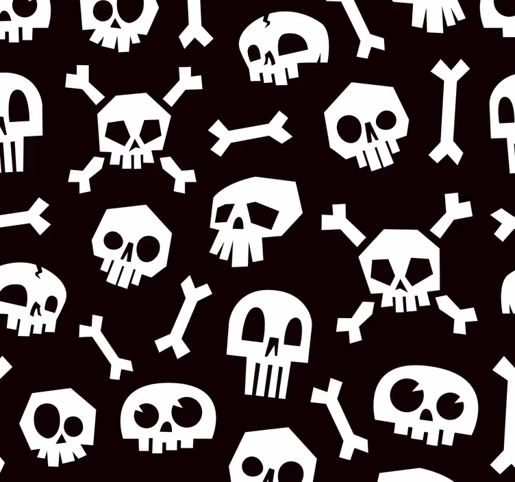 Hodeskaller og bein Halloween tapet - Tenstickers