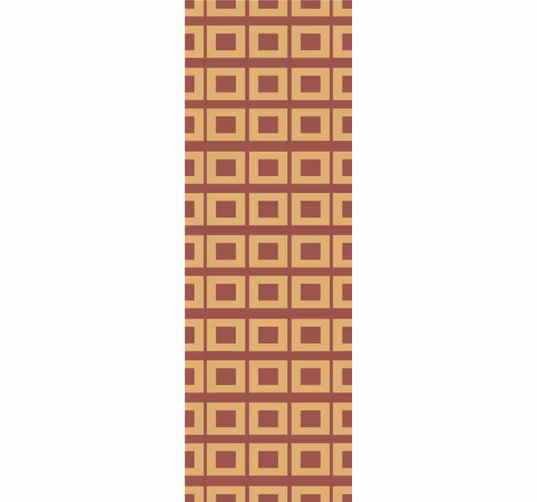 Retro geometriske blokker tapet firkant - Tenstickers