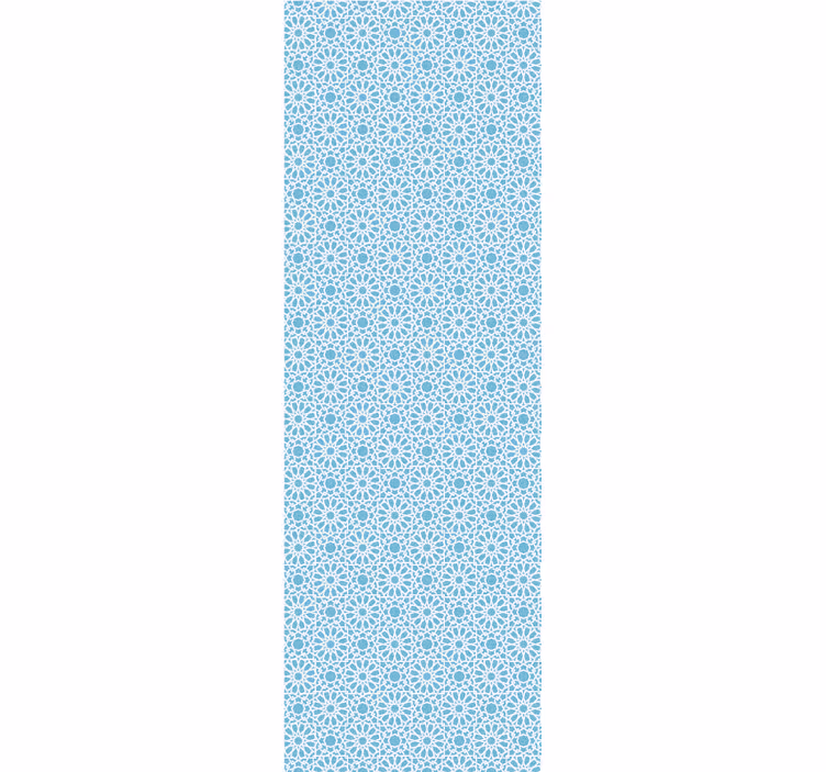 Blå geometriske former tapet fliser - Tenstickers