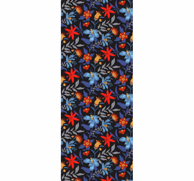 Pulserende floral rekke tapet blomster - Tenstickers