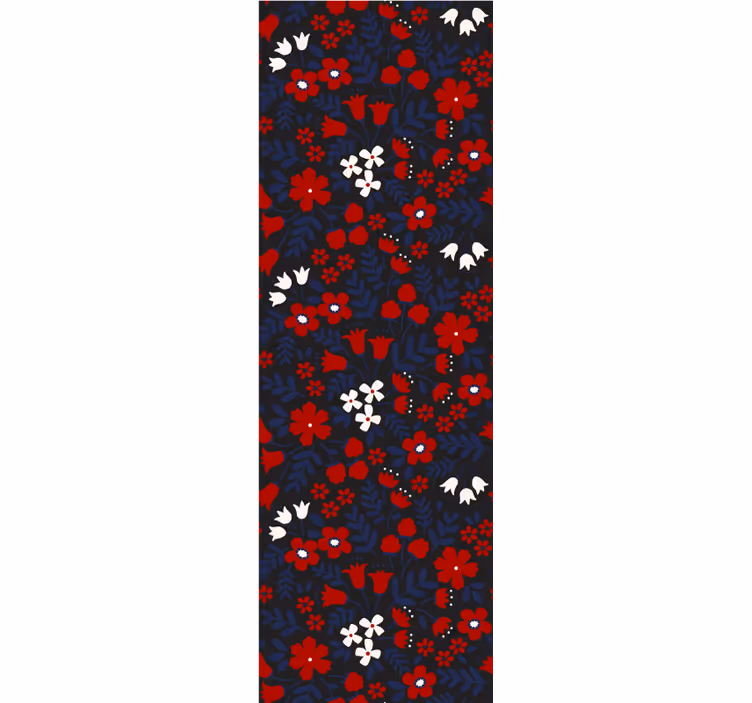 Livlig blomsterblomst tapet blomster - Tenstickers
