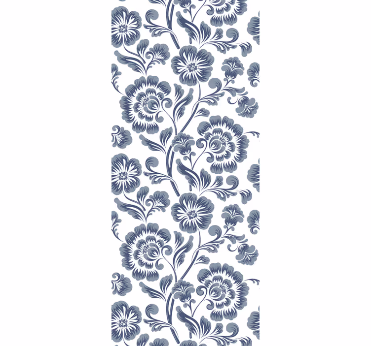 Marine elegant trykk tapet blomste - Tenstickers