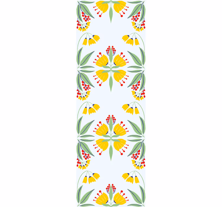 Blomstergul arrangement tapet blomster - Tenstickers