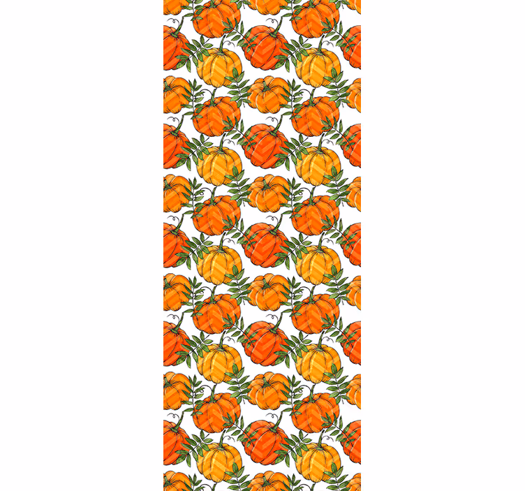 Gresskar blomstrer Halloween tapet - Tenstickers