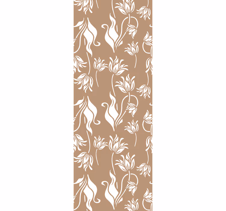 Elegant beige display tapet blomste - Tenstickers