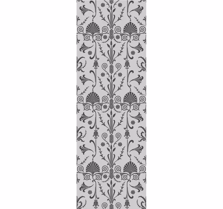Elegante grå detaljer tapet blomste - Tenstickers